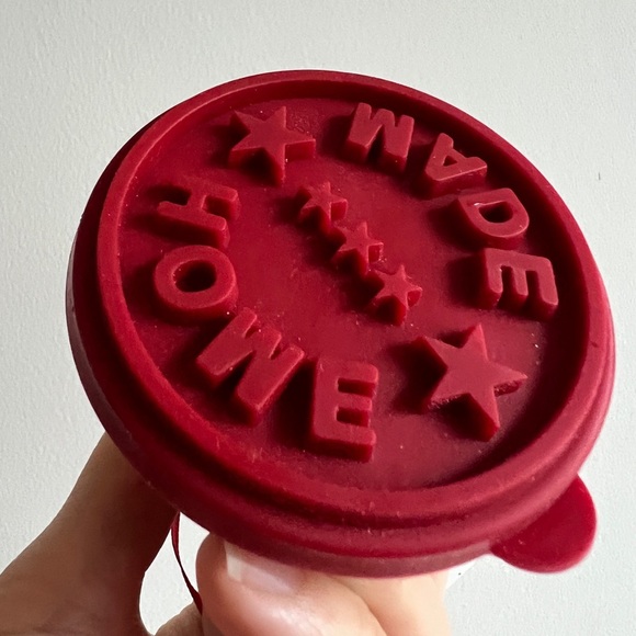 Birkmann Red Wooden Baking Homemade Star Circle Cookie Stamp - Picture 6 of 7